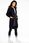 Casualowa Bluza Czarny | IDEALNA NA CO DZIEŃ Nowoczesna Bluza Czarny r.L/XL - zdjęcie 2