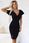 Sukienka NINA XL czarna kopertowa z falbanką elegancka z paskiem - zdjęcie 6