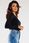 Casualowa Bluzka Czarny | TREND Stylowy Bluzka Czarny r.L Trend - zdjęcie 4