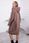 Bluza ocieplana oversize mocca - zdjęcie 3