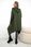 Bluza rozkloszowana u dołu khaki - zdjęcie 2