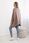 Bluza oversize z asymetrycznymi bokami mocca - zdjęcie 5