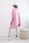 Bluza oversize z asymetrycznymi bokami jasno różowa - zdjęcie 2