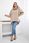 Bluza ocieplana oversize jasno beżowa - zdjęcie 3