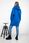 Bluza ocieplana z haftowanym napisem oversize chabrowa - zdjęcie 2