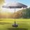 Parasol ogrodowy Vilde Parasol Ogrodowy Ochronny Wodoodporny Szary Regulowany 200cm 1828206760 - zdjęcie 3