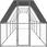 Do hodowli zwierząt Dkd Home Decor Zewnętrzna Klatka Dla Kurcząt 2X10X2M Stal Ocynkowana - zdjęcie 3