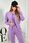 Komplet 3 w 1 bluza na napy + top + spodnie fioletowy - zdjęcie 5