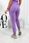 Komplet 3 w 1 bluza na napy + top + spodnie fioletowy - zdjęcie 3