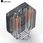 CPU cooler JONSBO PISA A4 Gray (120mm/LGA 1700/1200/115X/AM4/AM5/250W/4Pin PWM) - zdjęcie 3