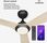 Klarstein Wentylator Sufitowy Lampa Żyrandol 132cm Timer Pilot Aplikacja 10046091 - zdjęcie 3