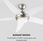 Klarstein Wentylator Sufitowy Lampa Żyrandol 134cm Pilot 3 Prędkości 55W 10034683 - zdjęcie 2