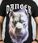 Męski t-shirt koszulka krótki rękaw z nadukiem z psem - zdjęcie 4