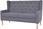 Zakitohome Zestaw Mebli Wypoczynkowych Szary 3Szt. 180X68X90Cm Poliester (ZH274935) - zdjęcie 3