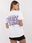 Biało-fioletowy t-shirt z napisami FRESH MADE - zdjęcie 4