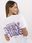 Biało-fioletowy t-shirt z napisami FRESH MADE - zdjęcie 5