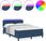 vidaXL Łóżko Box Spring z materacem i LED Granatowe 140x190cm Tkanina (3342288) - zdjęcie 6