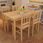 vidaXL Drewniany zestaw - 4 krzesła i stolik - zdjęcie 2