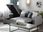 Beliani Prawostronna sofa narożna z tkaniny szara poduchy na oparcie do salonu Nesna - zdjęcie 2