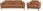 Beliani Komplet wypoczynkowy 4-osobowy skórzany retro regulowane zagłówki brązowy Narwik - zdjęcie 1