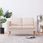 vidaXL Sofa Materiałowa Kremowa (281351) - zdjęcie 5