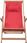 vidaXL Składany Leżak Plażowy Tkanina I Drewniana Rama Czerwony - zdjęcie 1