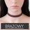NASZYJNIK CHOKER SKÓRZANY - BRĄZ N480BR - zdjęcie 3