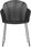 Beliani Zestaw 2 krzeseł do jadalni czarny plastikowy metalowe nogi podłokietniki Sylva - zdjęcie 2