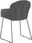 Beliani Zestaw 2 krzeseł do jadalni czarny plastikowy metalowe nogi podłokietniki Sylva - zdjęcie 3