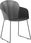 Beliani Zestaw 2 krzeseł do jadalni czarny plastikowy metalowe nogi podłokietniki Sylva - zdjęcie 4