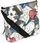 Loren materiałowa torebka listonoszka damska klapka - biały multicolor - zdjęcie 1
