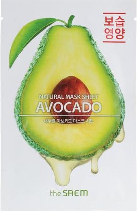 The Saem Maseczka W Płachcie Do Twarzy Z Ekstraktem Z Awokado Natural Avocado Mask Sheet 21ml