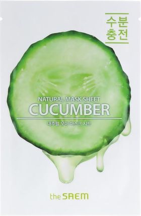 The Saem Maseczka W Płachcie Do Twarzy Z Ekstraktem Z Ogórka Natural Cucumber Mask Sheet 21ml