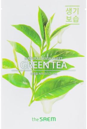 The Saem Kojąca Maseczka W Płachcie Do Twarzy Z Zieloną Herbatą Natural Mask Sheet Green Tea 21ml