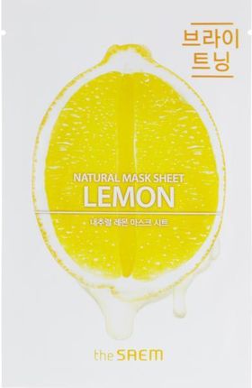The Saem Maseczka W Płachcie Do Twarzy Z Ekstraktem Z Cytryny Natural Lemon Mask Sheet 21ml