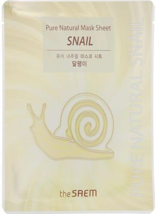 The Saem Maseczka Do Twarzy Ze Śluzem Ślimaka W Płachcie Pure Natural Mask Sheet Snail 20ml