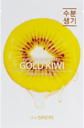 The Saem Maseczka W Płachcie Do Twarzy Z Ekstraktem Z Kiwi Natural Gold Kiwi Mask Sheet 21ml