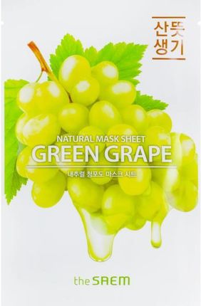 The Saem Maska W Płachcie Z Ekstraktem Z Winogron Natural Green Grape Mask Sheet 21ml