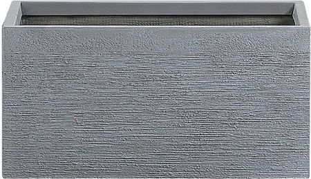 Beliani Doniczka ogrodowa gliniana prostokątna 60 x 30 cm szara Myra