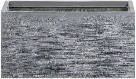 Beliani Doniczka ogrodowa gliniana prostokątna 80 x 38 cm szara Myra