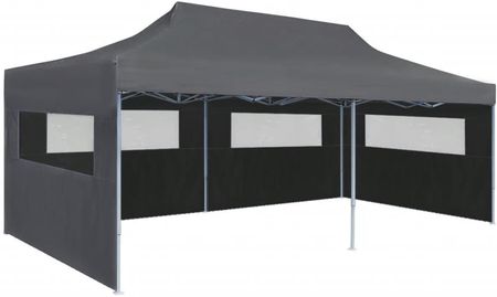 Vidaxl Składany namiot ze ścianami bocznymi, 3 x 6 m, antracytowy 44966