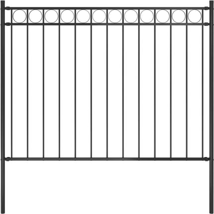 Vidaxl Panel ogrodzeniowy stalowy 17 x 1 m czarny 146313