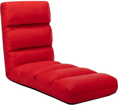 vidaXL Składane Krzesło Podłogowe Czerwone Sztuczna Skóra 325250