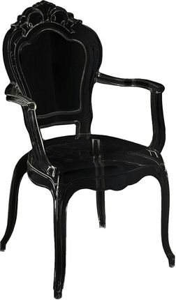King Home Krzesło Arm Czarne Poliwęglan 27630