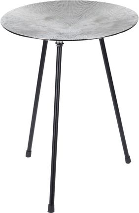 Home Styling Collection Stolik Kawowy Okrągły Na Trójngonu Kolor Srebrny 50497