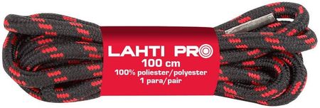 Lahti Pro Sznurowadła Okrągłe Czarno Czerwone 10 Par 100Cm (L9040100)