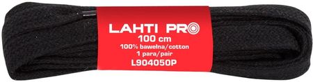 Lahti Pro Sznurowadła Płaskie Bawełniane Czarne 10Par 100Cm (L9040500)
