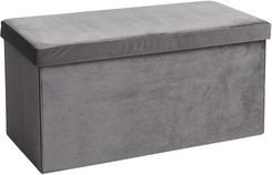 Zdjęcie Jysk Pufa Auning 76X38 Aksamit Szary 3600307 - Radom