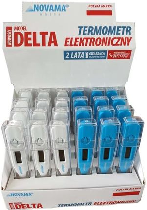 Novama White Delta Display Termometr Elektroniczny 24Szt
