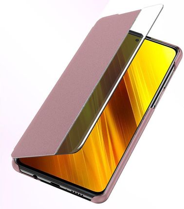 Erbord Etui Side View do Xiaomi Poco X3 NFC Rose Gold Różowy